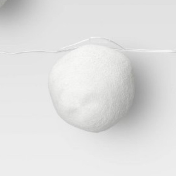 2 NWT Sets LED Fairy White Poms Bells Threshold Christmas decor lights holidays - Picture 2 of 8